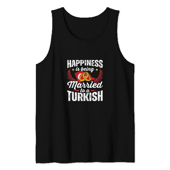 Turkish Marriage Turkey Pride Married Flag Wedded Culture Tank Tops