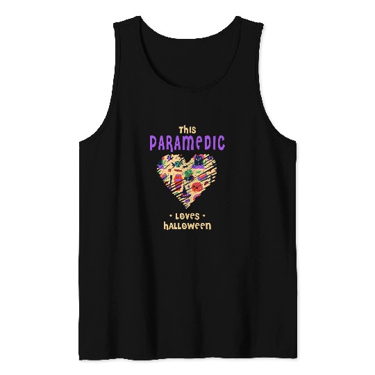 This Paramedic Loves Halloween EMT Witch Tank Tops