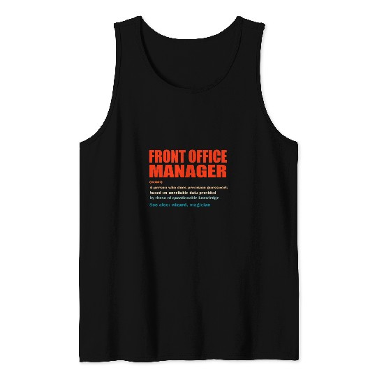 Front Office Manager vintages Definition Wizard Magician Tank Tops
