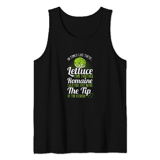Letttuce Leaf Vegetable Vegetarian Vegan Romaine Calm Tank Tops