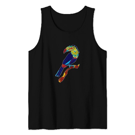 Toucan Polygon Tropical Birds Jungle Wildlife Toucans Tank Tops