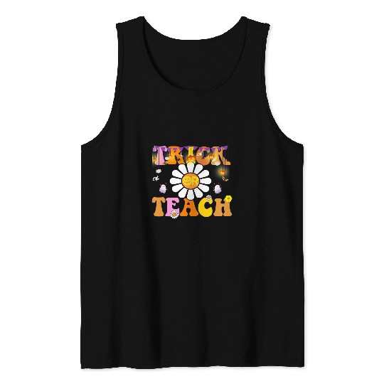 Trick Or Teach Funny Spider Teacher Halloween Costume 22 Tank Tops