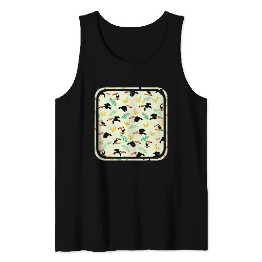 Tropical toucan bird pattern Tank Tops