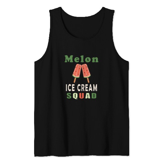 Melon Ice Cream Squad Melon Funny Costume Tank Tops