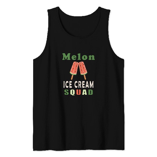 Melon Ice Cream Squad Melon Funny Costume Tank Tops