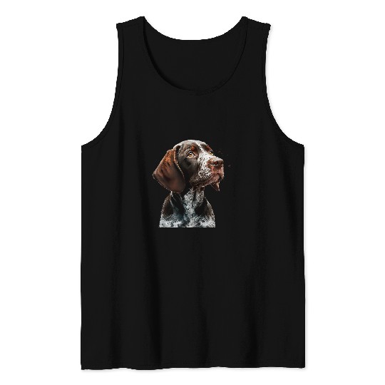Funny german shorthaired pointer Cute Puppy Tank Tops