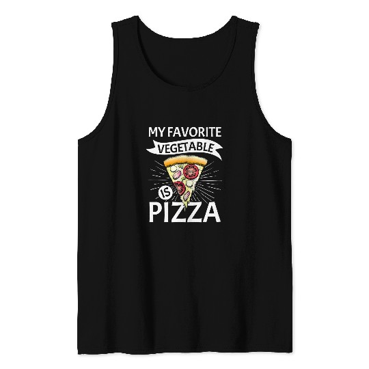 Lacrosse Gift My favorite Vegetable is Pizza 2italian delicious Tank Tops