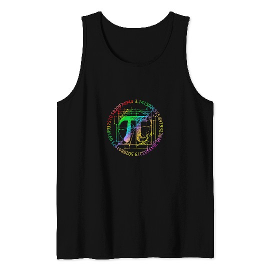 tie dye 314 pi math teacher science happy pi day Tank Tops