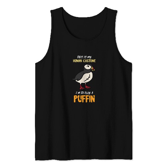 Puffin Human Costume Iceland Animal Sea Bird Seabird Lover Tank Tops