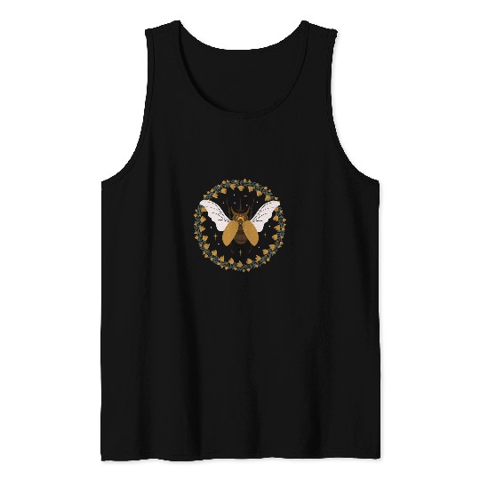 Witchy Celestial Beetle Tank Tops