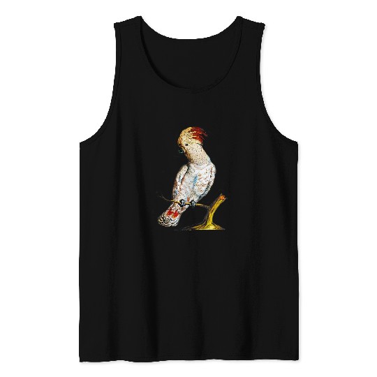 White Parrot with Punk Crest Tank Tops