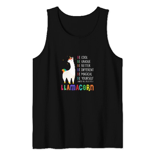 Llamacorn Funny Cute Llama Unicorns 8 Tank Tops