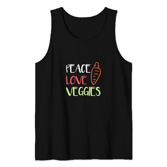 Peace Love Veggies Vegetable Tank Tops