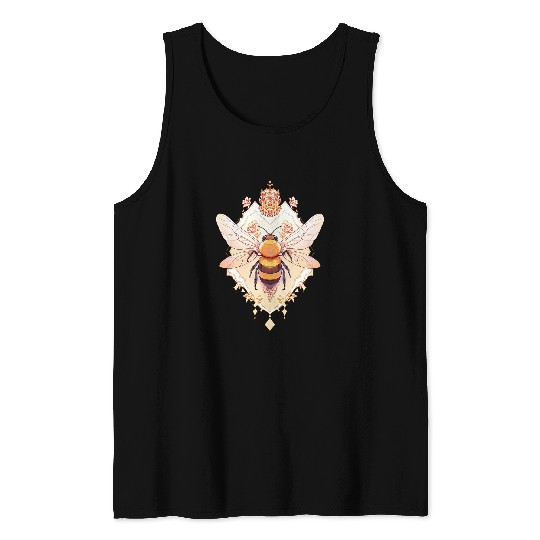 Queen bee and Honey Beekeeper Beekeeping Tank Tops