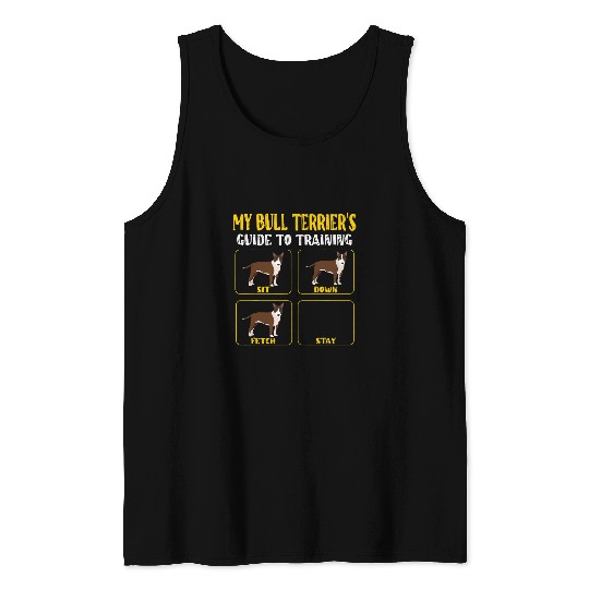 Funny bull terrier dog training guide for bull terrier mom Tank Tops