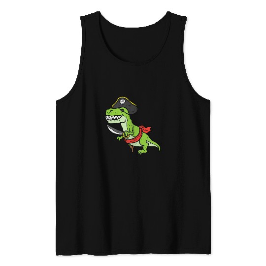 TRexs Pirate Dino Halloween Dinosaur Costume Toddler Boy Kids Tank Tops