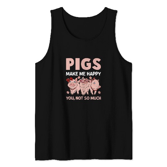 Pig Farm Bacon Pink Piggy 24 Tank Tops