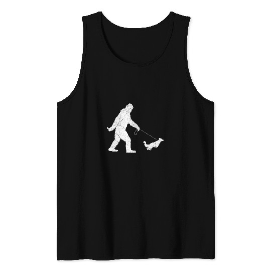 Funny bigfoots Sasquatch Walking Border Collie Dog Lovers Tank Tops