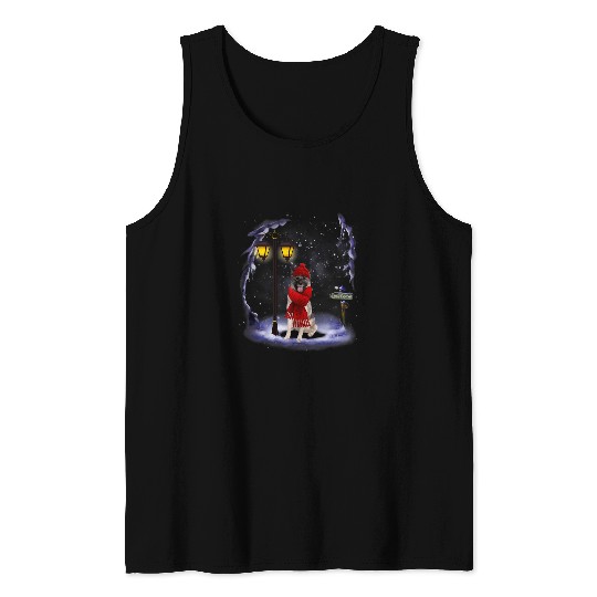 Discover Norwegian Elkhound Santa Snow Christmas Light Winter Pajama Tank Tops