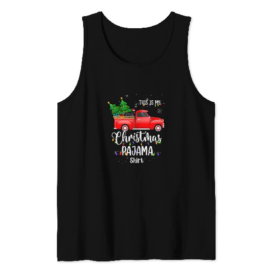 this is my christmas pajama cane corso mastiff xmass lights Tank Tops