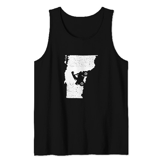 Quad bike or Four Wheeler Art Vermont Map Motorcycle Tank Tops