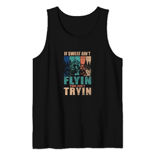Discover Retro Mountain Bike Biker Cyclist Bicycle Rider MTB Racer Tank Tops