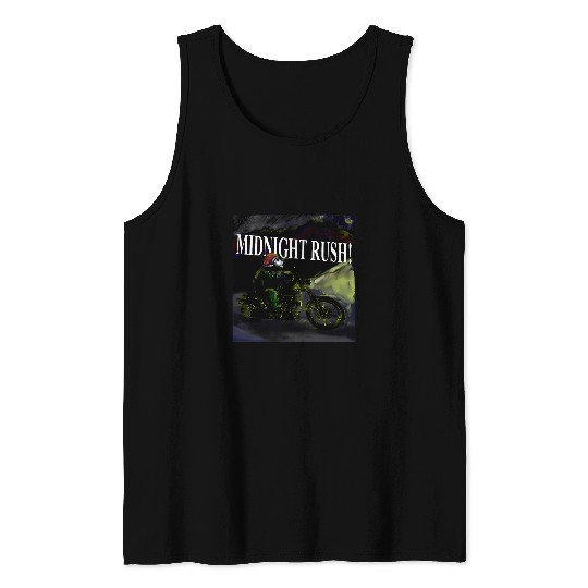 MIDNIGHT RUSH Bear Motorcycle Cool Cute Funny Animal Tank Tops