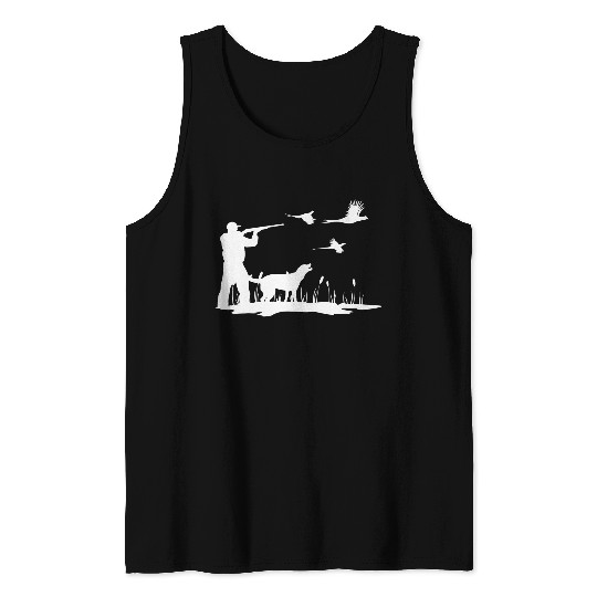 vintages Labrador Pheasant Hunting   2Bird Hunter Tank Tops