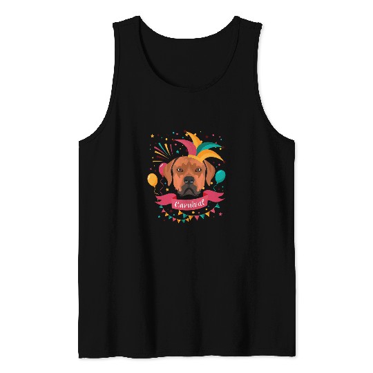 Rhodesian Ridgeback carnivals Madi Gras Tank Tops