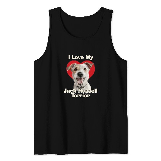 I Love My Jack Russell Terrier Puppy Dog Tank Tops