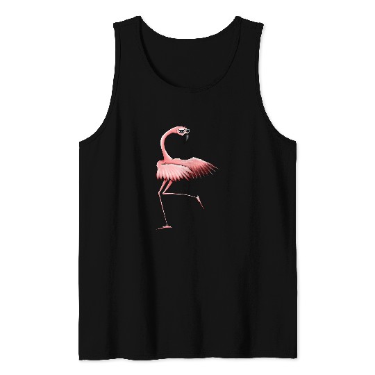 Pink Flossing Flamingo Fancy Floss Dance Tank Tops