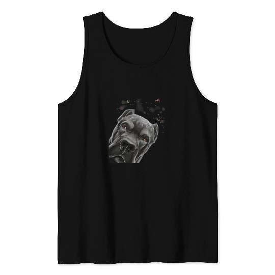 Funny Curious Italian Mastiff Dog Cane Corso Tank Tops