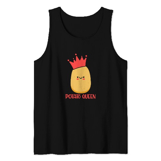 Potato Queen 2Funny Potato Lover Potato King Vegetable Fan Tank Tops
