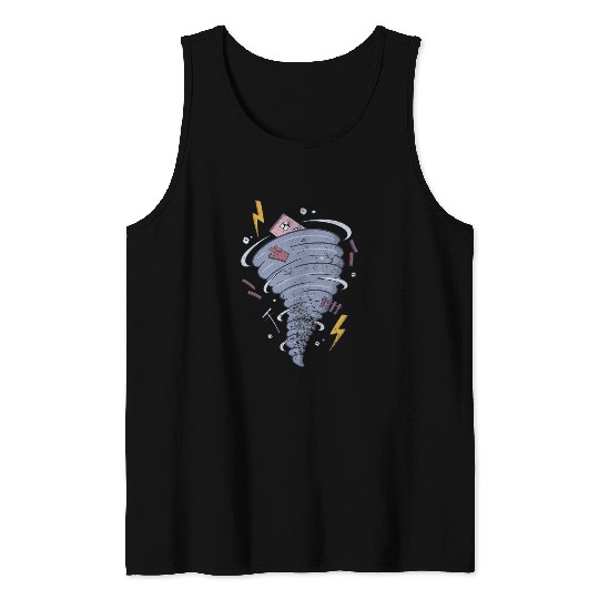 Storm Chaser Tornado Chasing Hurricane Meteorologist Grunge Tank Tops