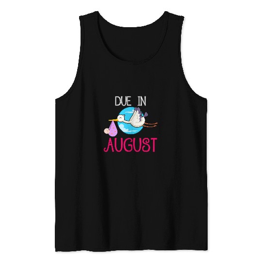 Pregnancy 2Due in August Stork 2Baby Maternity Tank Tops