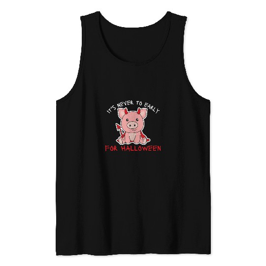 Pig Halloween Pig Cute Devil Halloween Tank Tops
