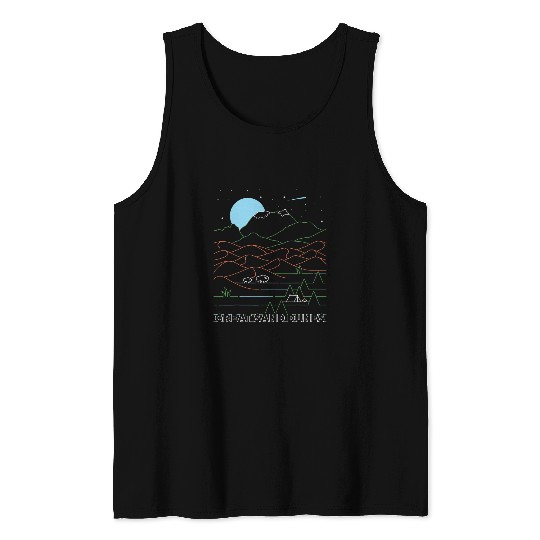 Night Retro Great Sand Dunes National Park Colorado CO Tank Tops