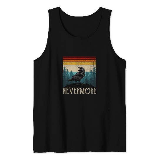 vintages Retro Nevermore Outfit The Raven Edgar Allan Poe Tank Tops