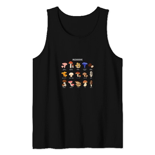 Mushroom Identification Chart 2 Tank Tops