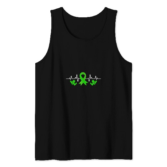 Mental Health Awareness Heartbeat Mental Therapist Tank Tops