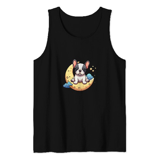 Lunar Frenchie Adventures Beyond Dog Lover French Bulldog 2 Tank Tops