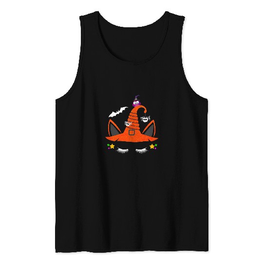 Unicorns Witch Hat Spider Bat Halloween Costume Thanksgiving Tank Tops