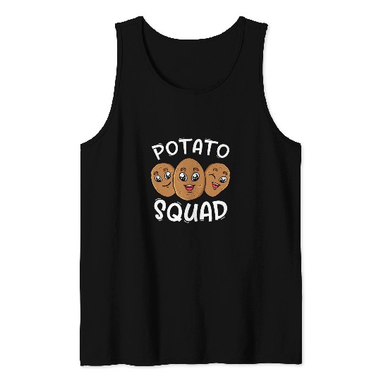 Potato Squad Tuber Lover Root Vegetable Tater Eaters Tank Tops