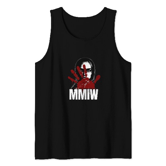 MMIW Awareness Stolen Sisters Red Hand Indigenous Woman Art Tank Tops