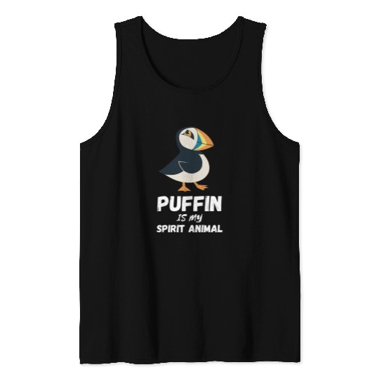 Puffin Lover Spirit Animal Seabird Lover Iceland Animal Tank Tops