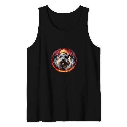 Movie Magic Portal Miniature Schnauzer Dog Mini Schnauzer Tank Tops