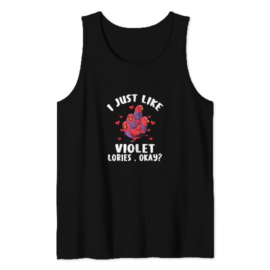 Violet Lory Parrot VioletNecked Lory Bird Tank Tops