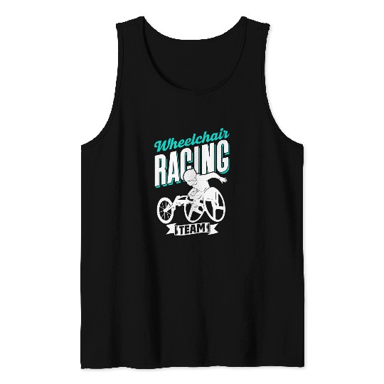 Wheelchair Racing Team Spine Paraplegic Handicap Spinal Tank Tops