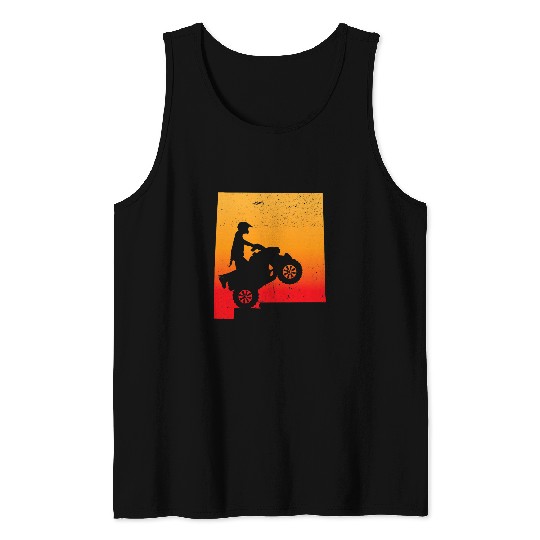 Quad bike or Four Wheeler New Mexico Sunset Art Motorcycle Tank Tops