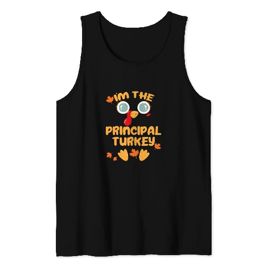 PRINCIPAL Turkey Matching Family Group Thanksgiving Pajama Tank Tops